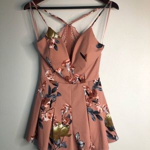 Mauve Floral Romper